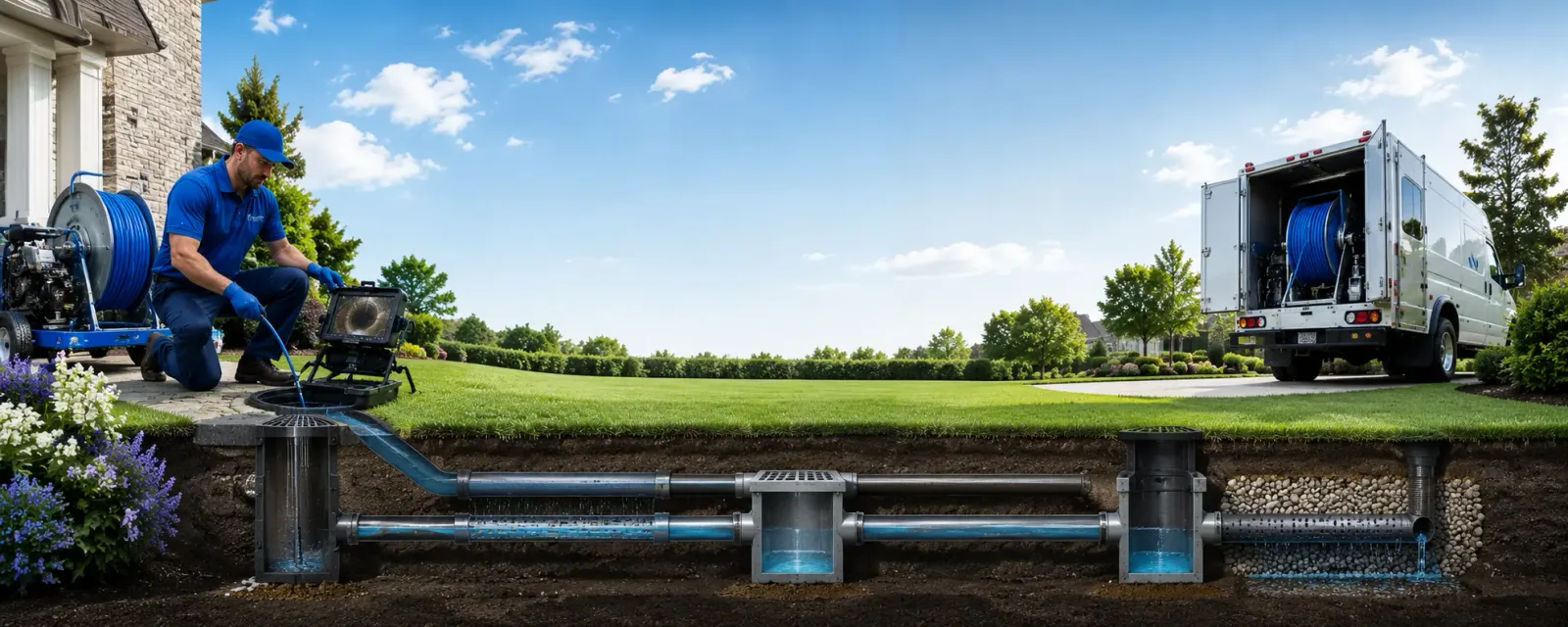 Outdoor drain cleaning information for Elk Horn, KY